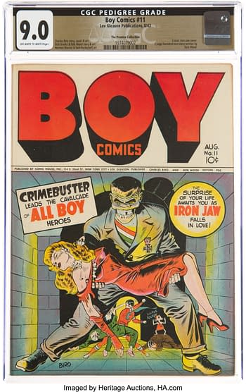 Boy Comics #11 The Promise Collection Pedigree (Lev Gleason, 1943) CGC VF/NM 9.0 Off-white to white pages.