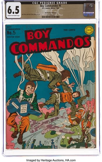 Boy Commandos #5 The Promise Collection Pedigree (DC, 1943) CGC FN+ 6.5 Cream to off-white pages.