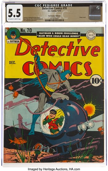 Detective Comics #70 The Promise Collection Pedigree (DC, 1942) CGC FN- 5.5 Off-white to white pages