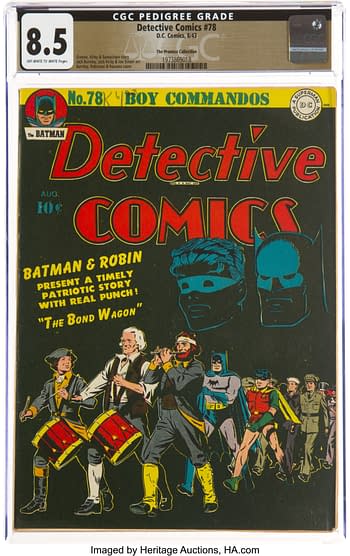 Detective Comics #78 The Promise Collection Pedigree (DC, 1943) CGC VF+ 8.5 Off-white to white pages.