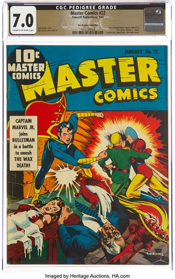 Master Comics #22 The Promise Collection Pedigree (Fawcett Publications, 1942) CGC FN/VF 7.0 Cream to off-white pages