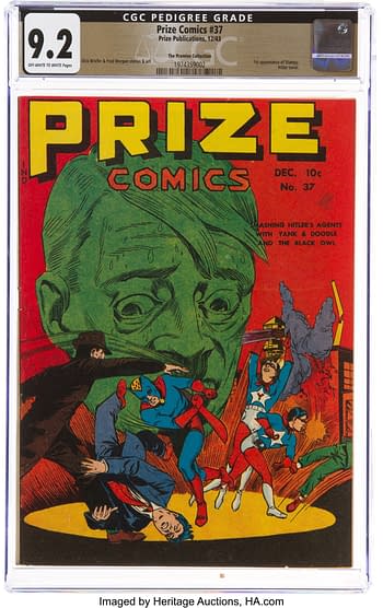 Prize Comics #37 The Promise Collection Pedigree (Prize, 1943) CGC NM- 9.2 Off-white to white pages.