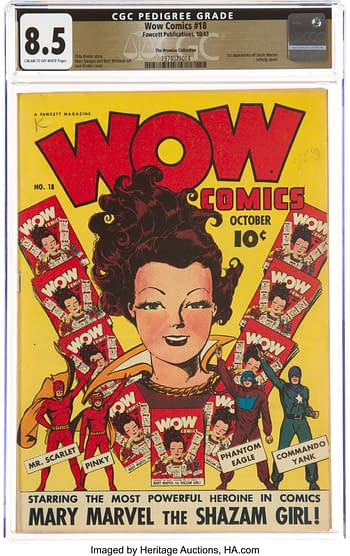 Wow Comics #18 The Promise Collection Pedigree (Fawcett Publications, 1943) CGC VF+ 8.5 Cream to off-white pages.