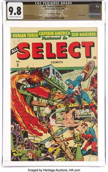 All Select Comics #3 The Promise Collection Pedigree (Timely, 1944) CGC NM/MT 9.8 Off-white to white pages