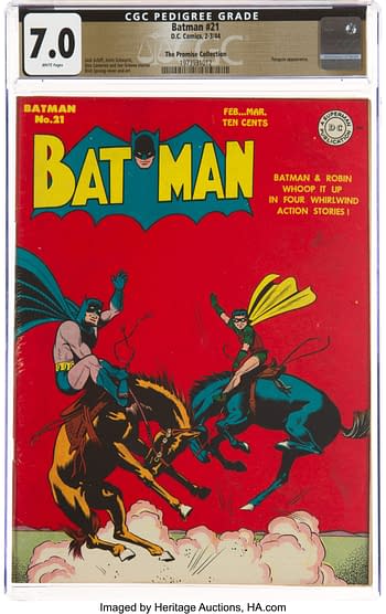 Batman #21 The Promise Collection Pedigree (DC, 1944) CGC FN/VF 7.0 White pages