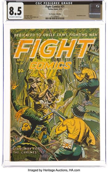 Fight Comics #31 The Promise Collection Pedigree (Fiction House, 1944) CGC VF+ 8.5 Off-white to white pages