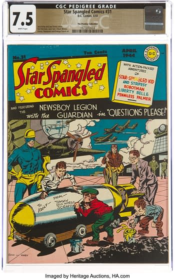 Star Spangled Comics #31 The Promise Collection Pedigree (DC, 1944) CGC VF- 7.5 White pages