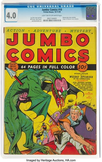 Jumbo Comics #9 (Fiction House, 1939) featuring Sheena.