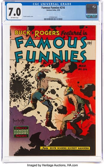 Famous Funnies #216 (Eastern Color, 1954), Frank Frazetta Buck Rogers cover