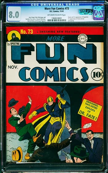 More Fun #73, first appearance of Green Arrow and Aquaman, DC Comics 1941.