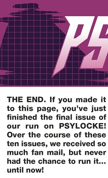 Official: Psylocke Cancelled With Issue #10