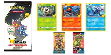 pokemon train on first partner pack card list TCG: 25th Anniversary Johto : Toys & Games Pokmon TCG: First Partner Pack
