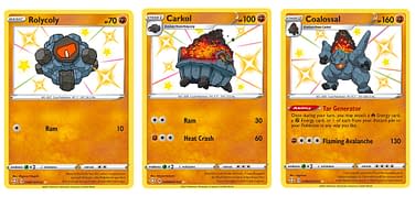 shiny coalossal pokemon card V - 098/185 - Ultra Rare - Vivid Voltage Pokemon TCG - s3 -