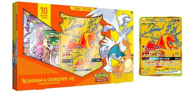 Opening Pokemon Reshiram & Charizard GX Gold Premium Collection