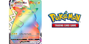 rainbow rare pikachu card Pokemon Vivid Voltage Pikachu VMAX Secret Rainbow Rare 188/185