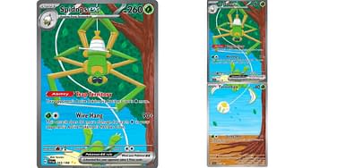 spidops pokemon card Cards Of Pokémon TCG: Scarlet & Violet Part 60: Illustration holofoil pattern or surface detail) Team Rocket's Spidops AR 099/098