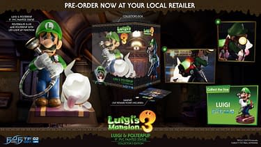 Dark Horse Comics Luigis Mansion 3 Luigi and Polterpup 9-Inch PVC Collector  Edition Statue 