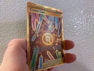 crystal cave pokemon card gold (144/203) [Sword & Shield: Evolving Skies]  Black Swamp Games Evolving Skies Singles Pokemon Evolving Skies Crystal Cave