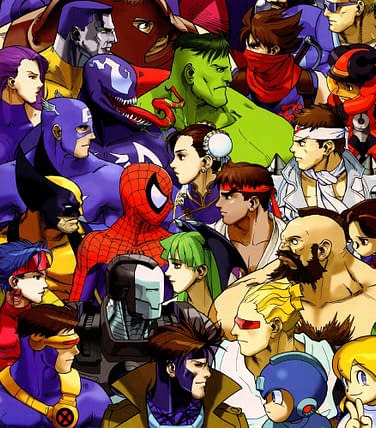 X-Men Vs Street Fighter Poster 12x16” capcom cps2 arcade