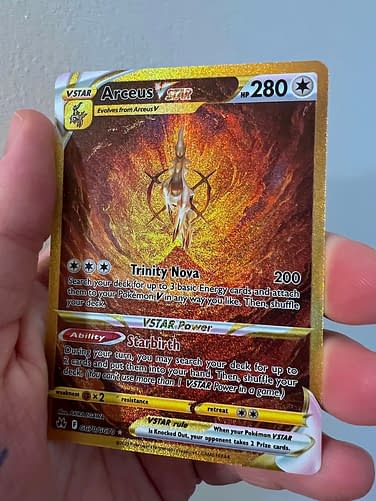 Golden Arceus Pokemon Card, Arceus Pokemon Card V Star