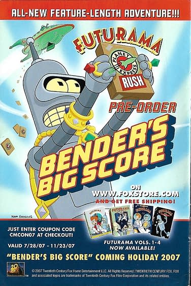 Obscure Comics: Futurama Returns from 2007 at SDCC & Best Buy