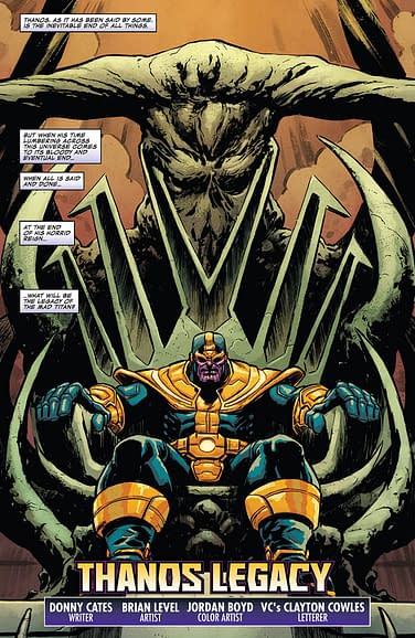Thanos Legacy #1 Review: Half of a Great Comic