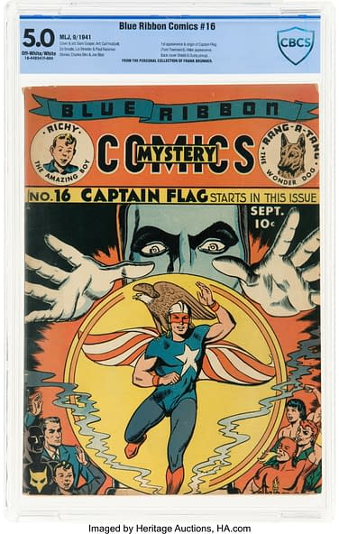 Captain Flag and Yank the Eagle in Blue Ribbon Comics #16