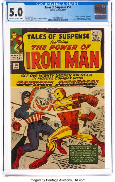 Iron Man vs Captain America in Tales of Suspense #58, Up for Auction