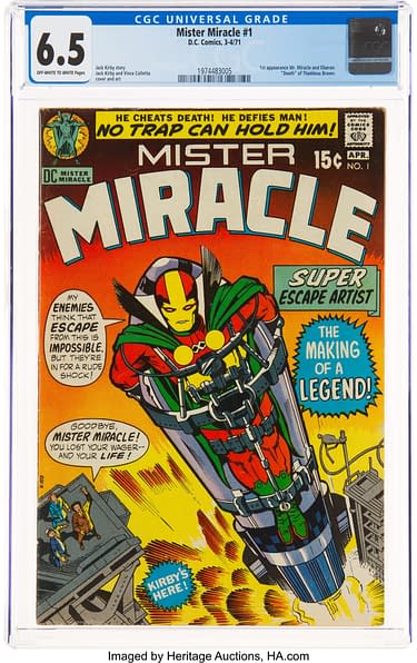 Mister Miracle Makes His Debut, Jack Kirby Classic On Auction Today