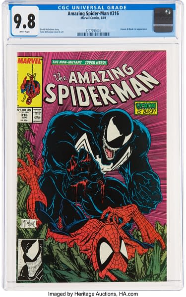 Venom's First Cover, Amazing Spider-Man #316, Has Bids Of Over $400