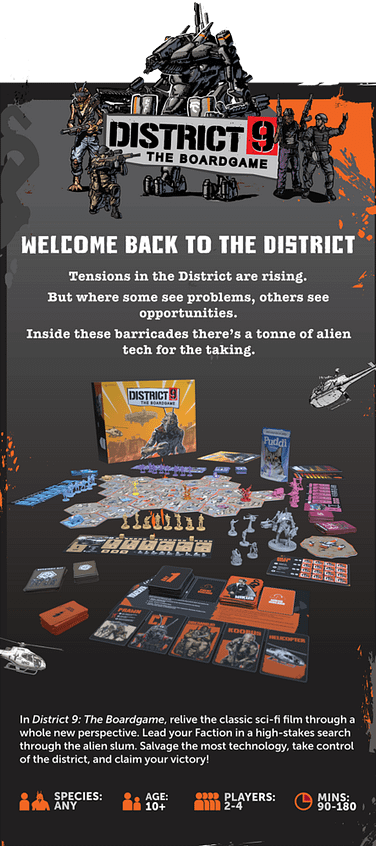 District 9 The Boardgame Weta hotsell workshop RFB1 includes 79 detailed miniatures