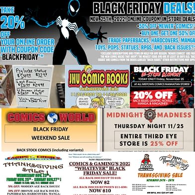 Black Friday 2019 Sale - Cosmic Comics! - Las Vegas, NV