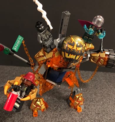 Lego spider man far from home molten man online battle