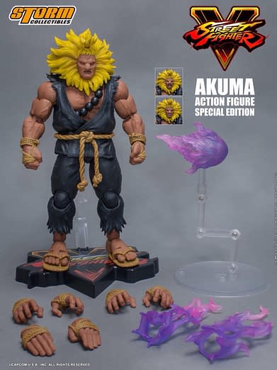 New Storm Toys Street Fighter V Lion Akuma Yellow SDCC 1/12 Male Figure  Official