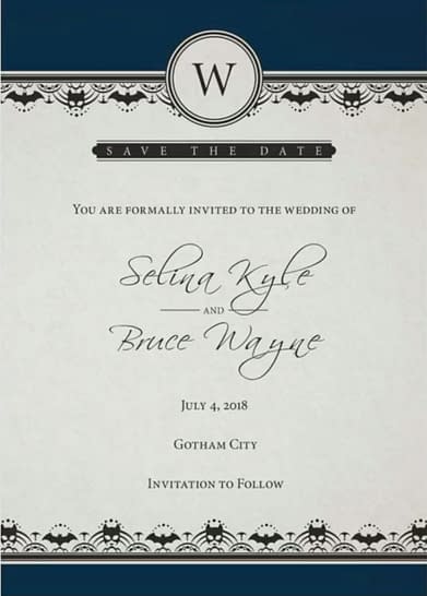 The Batwedding Invite Handed Out at C2E2 - with Checklist