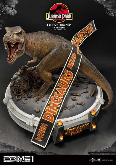 Jurassic Park Rotunda Rex Statue by Chronicle Collectibles