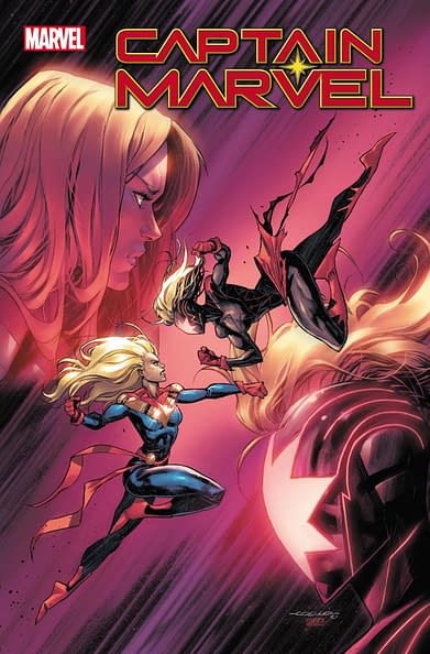 Captain Marvel #32 Preview: Double Spider-Man Pointing Meme