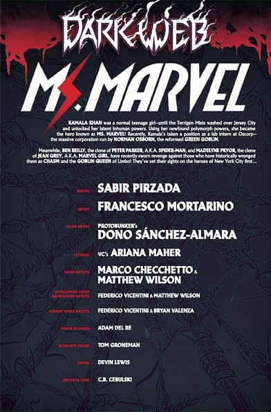 Dark Web Ms Marvel 1 Preview Bad Influence