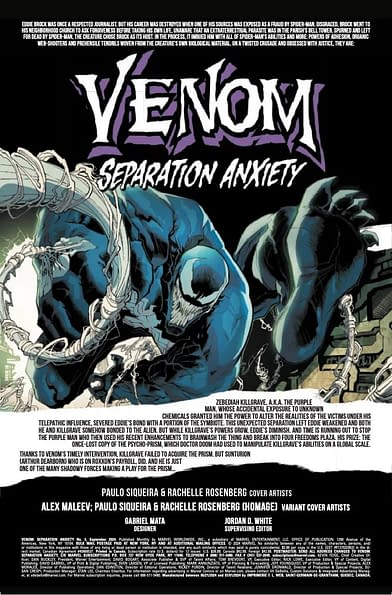 アメコミ・英語版　ヴェノム　VENOM:SEPARATION ANXIETY Amazon.com: Venom: Separation Anxiety: 9781302901721: Potts
