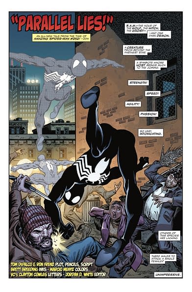 Venom #252 Preview: Symbiote's Spidey Suit Swap