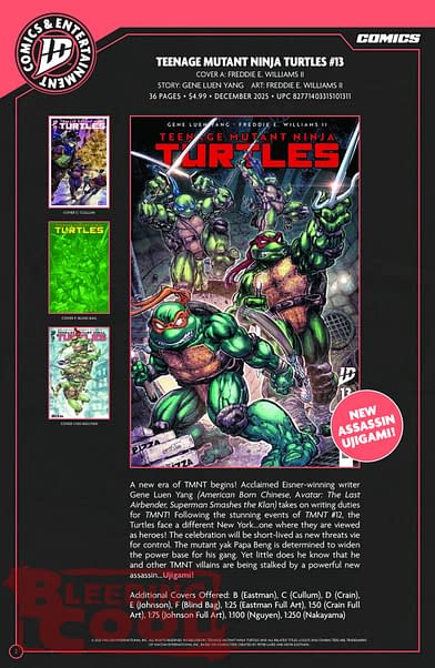 IDW's Full Solicits For November - And December - 2025, With TMNT #13