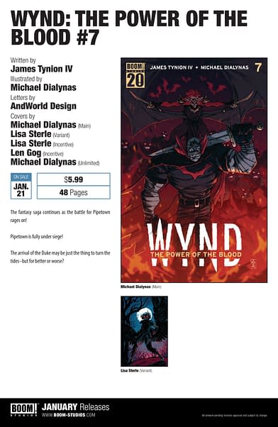 Boom Studios January 2026 Full Solicits And Solicitations