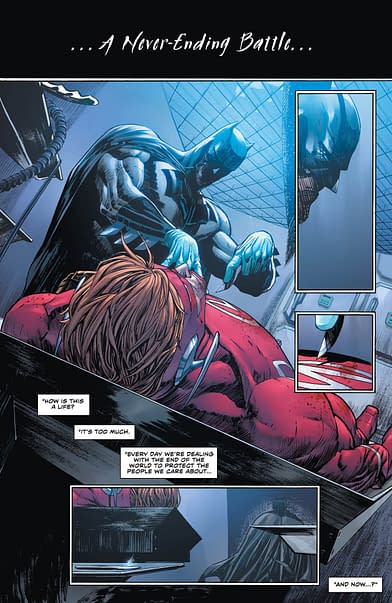 Bruce's Autopsy Of Wally West in Batman #64 - Preview of the Flash/Heroes  In Crisis Crossover