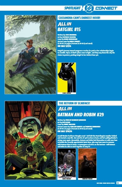 DC Comics January 2026 Full Solicits And Solicitations