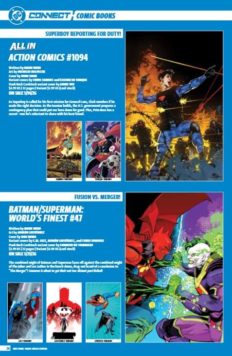 DC Comics January 2026 Full Solicits And Solicitations