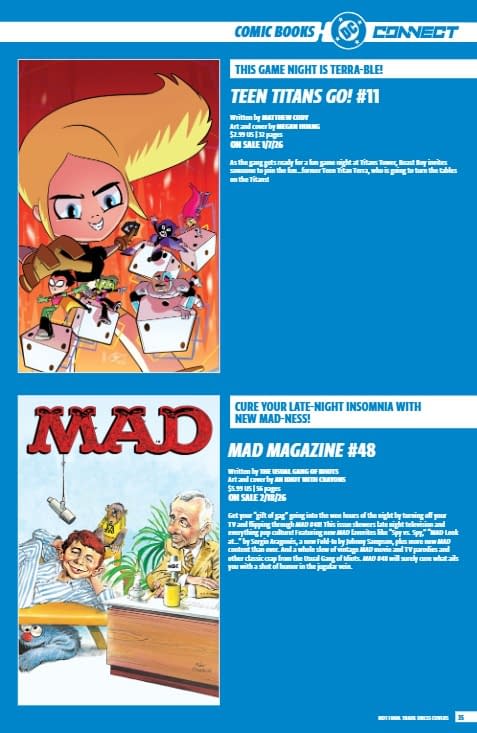 DC Comics January 2026 Full Solicits And Solicitations