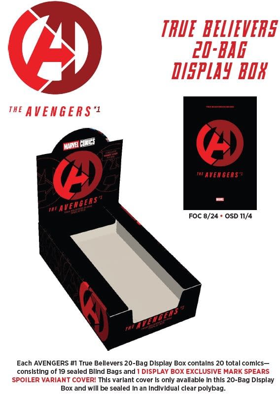AVENGERS #1 TRUE BELIEVERS 20-BAG DISPLAY BOX