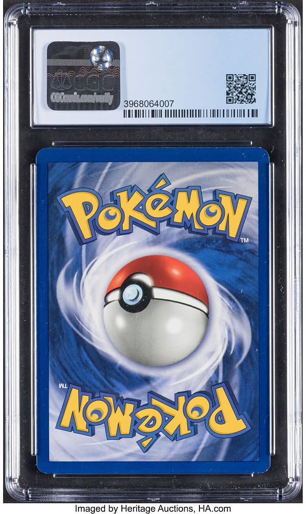 The back face of the 1st Edition copy of Nidoking from the Base Set of the Pokémon TCG. Currently available at auction on Heritage Auctions' website.