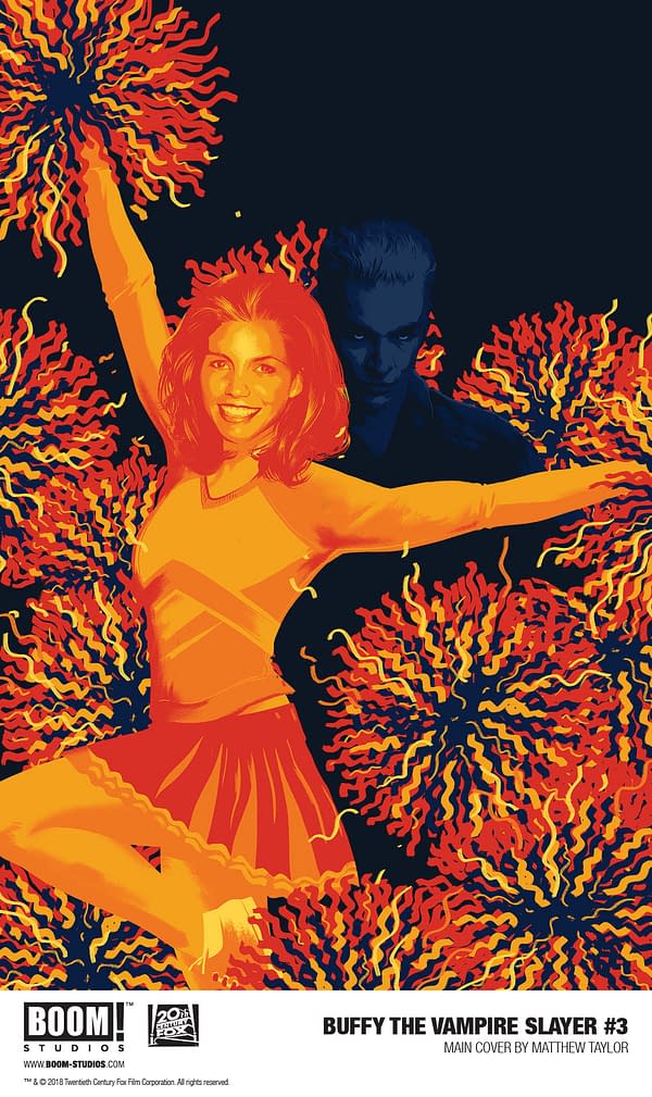 Cordelia and Spike Show School Spirit on Matthew Taylor's Buffy #3 Cover