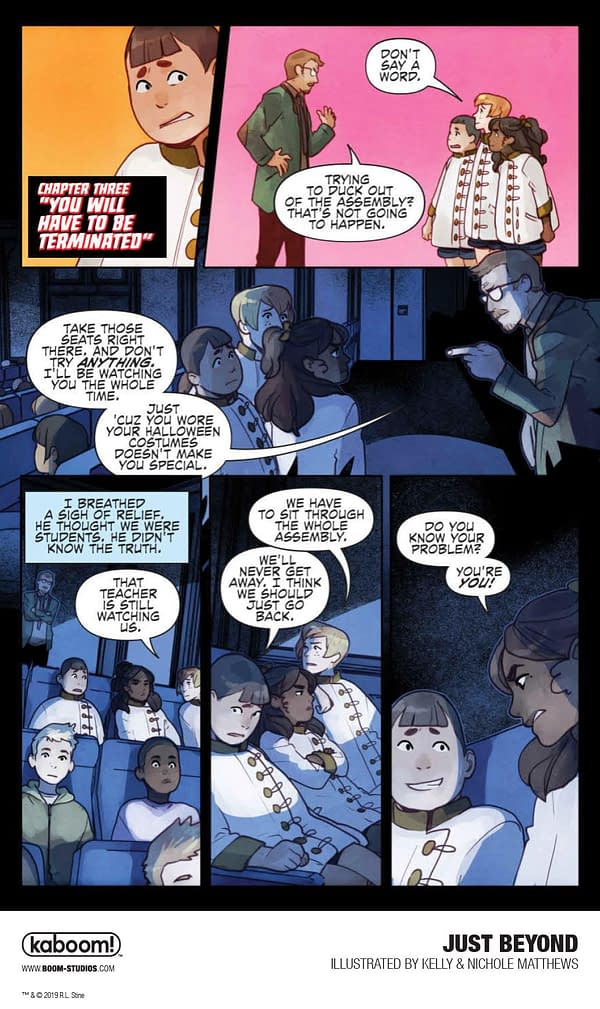 First Look at R.L. Stine's "First" Graphic Novel, Just Beyond: The Scare School
